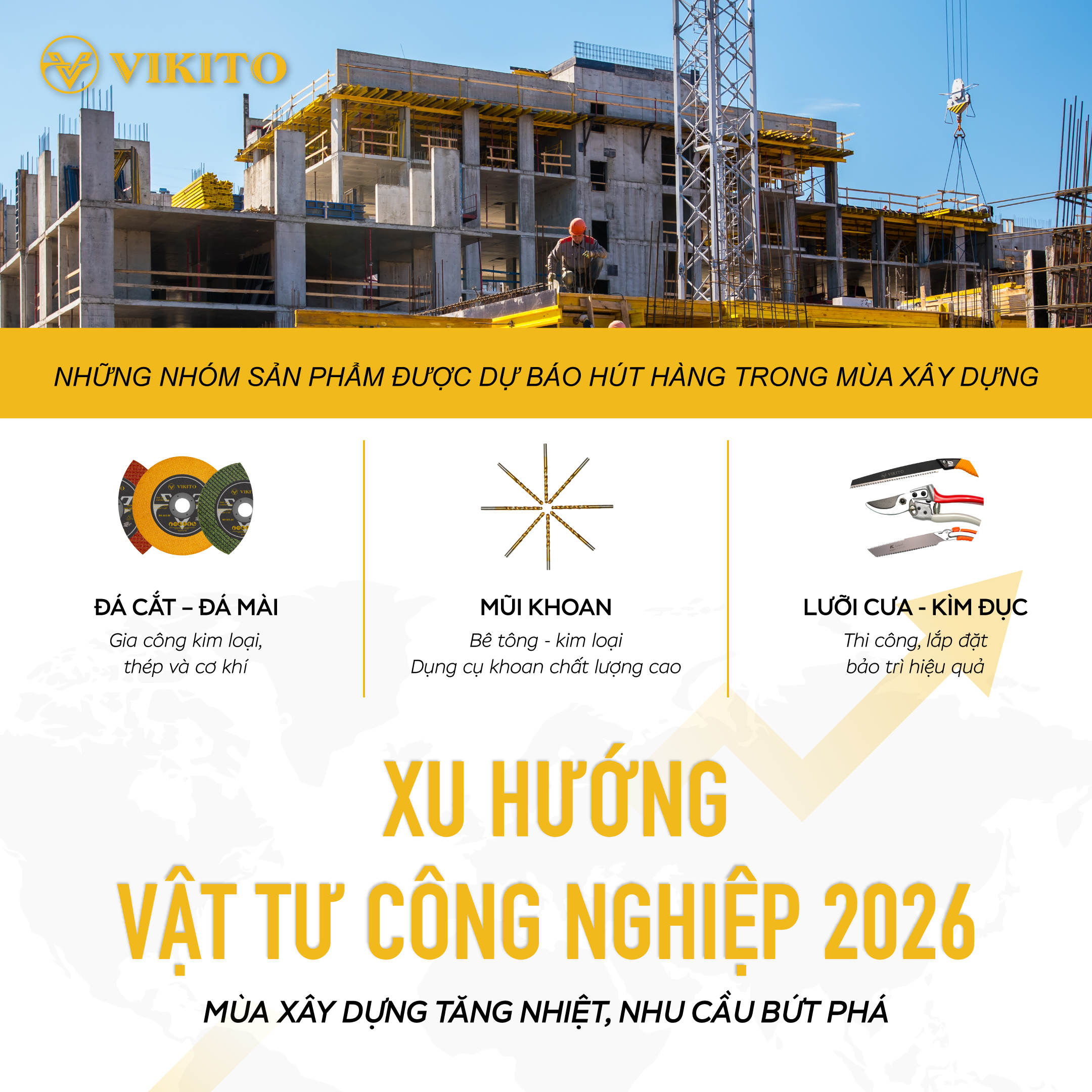 Xu Hướng Vật Tư Công Nghiệp 2026 | Mùa Xây Dựng Tăng Nhiệt, Nhu Cầu Bứt Phá